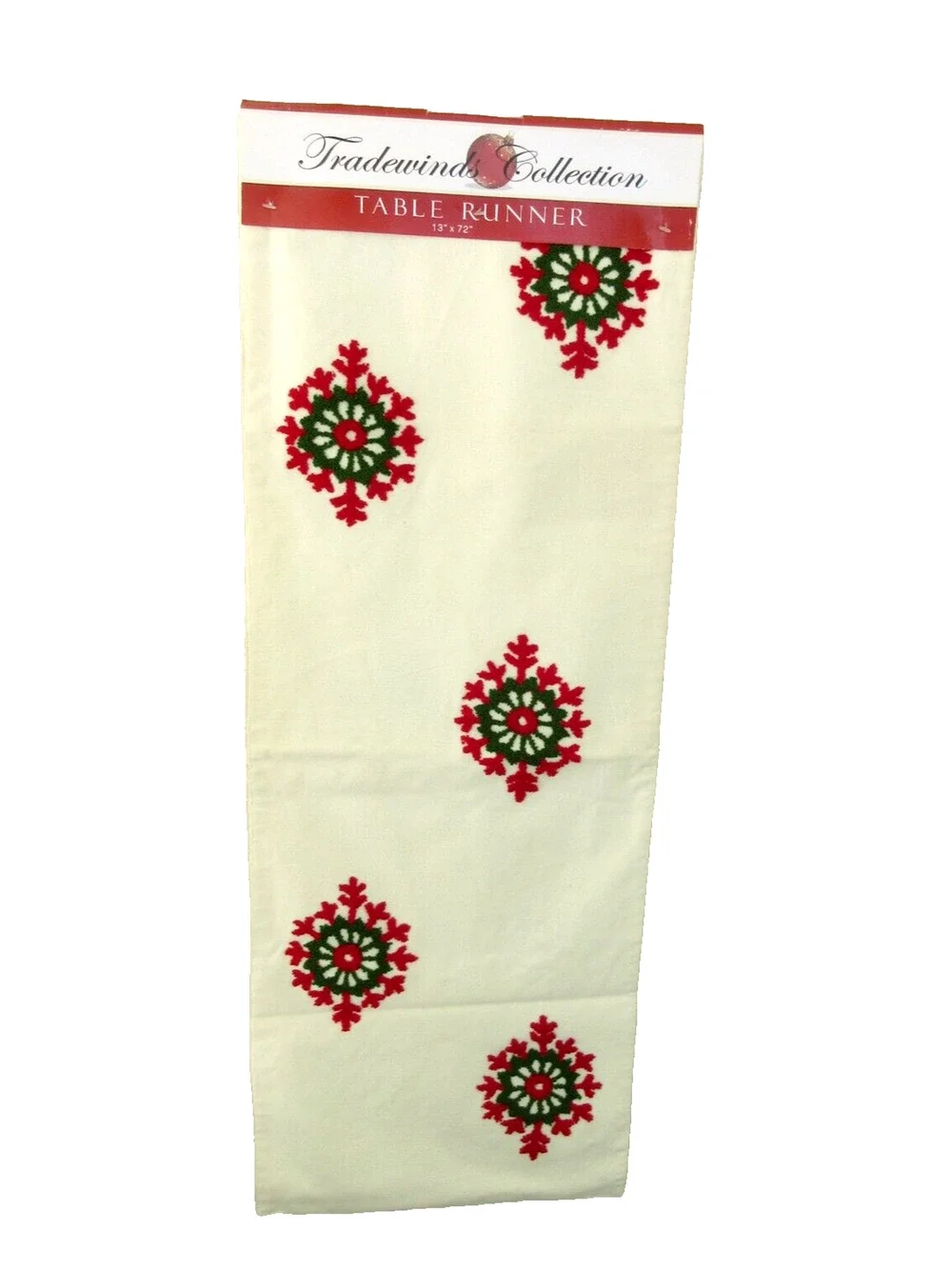 TRADEWINDS COLLECTION PUNCH NEEDLEPOINT LOOK STITCH CHRISTMAS TABLE RUNNER 13-72